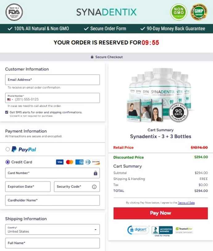 SynaDentix Order Page